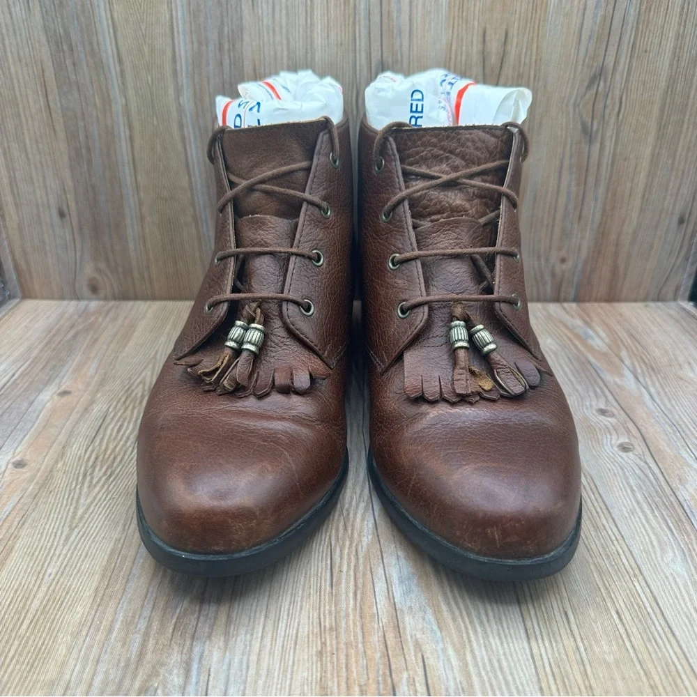 Ariat Brown Leather Lace Up Ankle Boots Womens Size 8.5